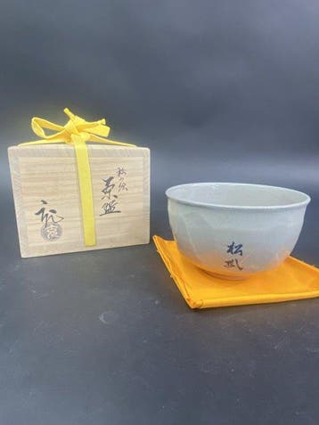 Kyo-Yaki Matcha-teeschale Matsukaze (Wind in the Pines)