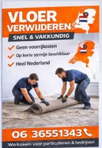 Vloer verwijderen – snel en vakkundig | Heel Nederland, Overige materialen, 30 cm of meer, Nieuw, Ophalen of Verzenden