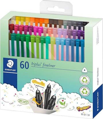 STAEDTLER triplus fineliner - PROMO etui 60 st, Nieuw