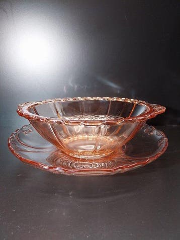 Val Saint Lambert - Schotel (2) - Glas - Tafelstuk