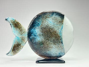 Studio Habrat - Beeldje - Coral Fish - fusie, Antiek en Kunst, Antiek | Glas en Kristal