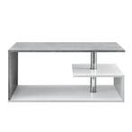 Salontafel Haarlem rechthoekig wit en betonkleurig 90x50x41, Huis en Inrichting, Verzenden, Nieuw