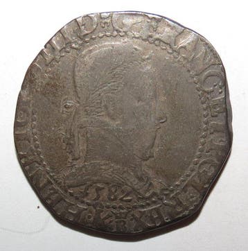 Frankrijk. Henri III (1574-1589). Franc au col plat 1582-K,