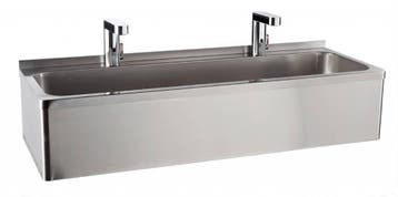 RVS Wasbak Dubbel | 2 Elektronische Kranen HorecaTraders, Verzenden, Nieuw in verpakking