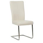 Leren eetkamerstoel Dare - Toledo Bianco (gebroken wit) -, Huis en Inrichting, Stoelen, Wit, Nieuw, Ophalen of Verzenden, Eén