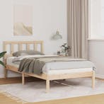 vidaXL Bedframe met hoofdeinde Bruin 80 x 200 cm Massief, Huis en Inrichting, Slaapkamer | Bedden, Verzenden, Nieuw, Bruin, Hout