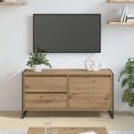 vidaXL TV-kast Ambachtelijk eiken 100 x 36 x 49.5 cm Bewerkt, Minder dan 50 cm, Verzenden, Nieuw, Minder dan 100 cm