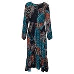 Rinascimento • midi jurk met barok motief • S, Verzenden, Zwart, Rinascimento, Nieuw