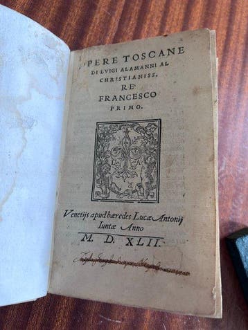Luigi Alamanni (Alemanni) - Opere Toscane - 1542