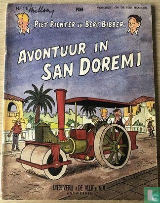 Piet Pienter en Bert Bibber - Avontuur in San Doremi - 1959, Boeken, Stripboeken, Eén stripboek, Verzenden, Gelezen, Hove, Jozef Van.