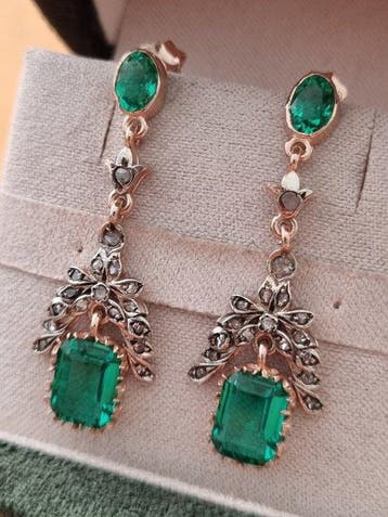 Zonder minimumprijs - Oorbellen - 9 kt. Zilver, Roségoud, Sieraden, Tassen en Uiterlijk, Oorbellen, Nieuw