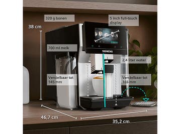 Siemens -  Eq700 Iaroma Volautomatische Espressomachine Rvs, Afneembaar waterreservoir, Verzenden, Espresso apparaat, Nieuw