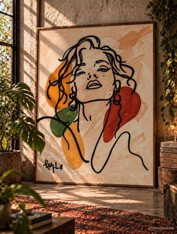 Claudia Fer.Lo - Indómita - Acrylic on canvas 105 x 80 cm