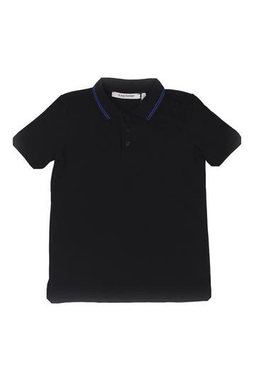 Anytime Polo Jongens in maat 128 Zwart, Verzenden, Zo goed als nieuw, Anytime, Jongen of Meisje