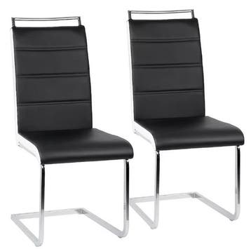 Set van 2 Slede Eetkamerstoelen – Comfortabel en Modern, Verzenden, Nieuw