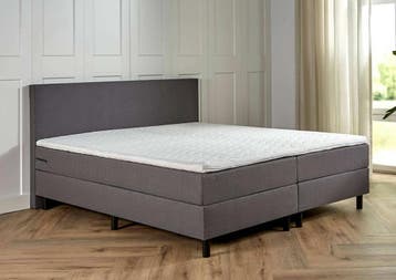 ACTIE! Boxspring Bilbao 140 200 Antraciet, Verzenden, Nieuw, 140 cm, Twijfelaar