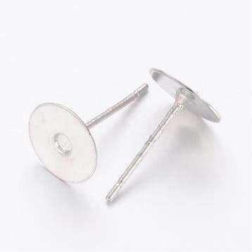 10 x Oorstekers met RVS pin en metalen plaatje Ø 8 mm – p, Ophalen of Verzenden, Nieuw, Overige typen