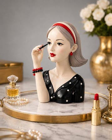 Buste, Stijlvolle Art Deco / Retro Dame Buste – Make-up –