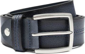 Suitable Riem Leer Navy maat 95 Heren, Kleding | Heren, Riemen en Ceinturen, Verzenden, Nieuw, Suitable, Echt leder