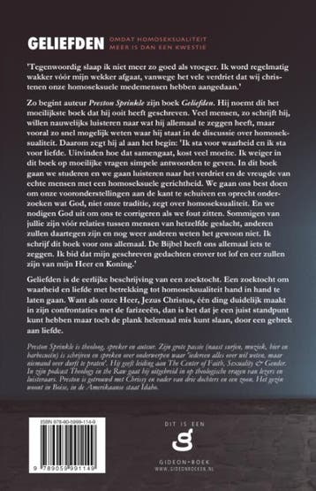 Geliefden 9789059991149 Preston Sprinkle, Verzenden, Zo goed als nieuw, Preston Sprinkle