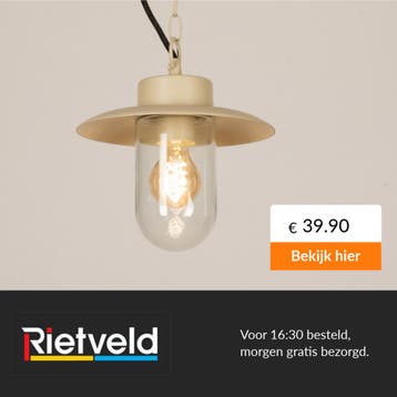 Rietveld-Hanglampen-Beige-Metaal, Aluminium, Huis en Inrichting, Verzenden, Nieuw