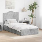 vidaXL Opslag bed met lade Beton Grijs 70 x 190 cm Bewerkt, Verzenden, Nieuw, Grijs, Hout