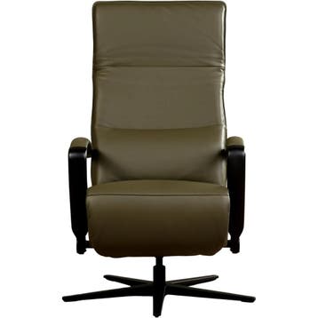 Leren relaxfauteuil Matrix - Massif Olive (olijf/groen) -, Huis en Inrichting, Fauteuils, Nieuw, Ophalen of Verzenden, 50 tot 75 cm