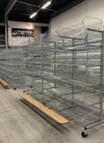 Verrijdbare stelling met draadmanden hxbxd 2350x3800x1600mm,, Ophalen of Verzenden