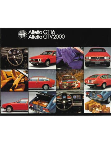 1977 ALFA ROMEO ALFETTA GT 1.6 | GTV 2000 BROCHURE, Nieuw, Alfa Romeo, Author
