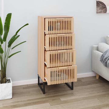 vidaXL buffetkast 40x30x95 cm bewerkt hout, Huis en Inrichting, Minder dan 50 cm, Verzenden, Nieuw, Minder dan 100 cm