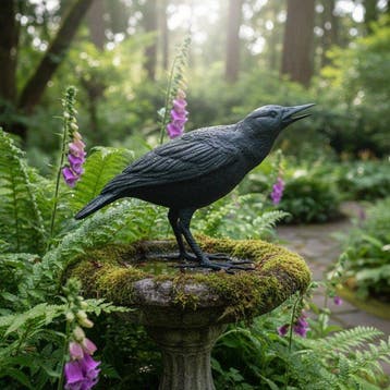 sculptuur, Raven Bird - 62 cm in length - 35 cm - Brons