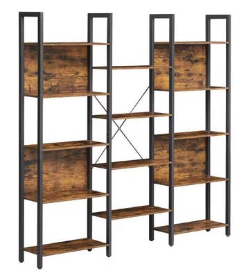 Boekenkast 14 Niveaus – Industrieel Hout Metaal Wandrek, Verzenden, Nieuw