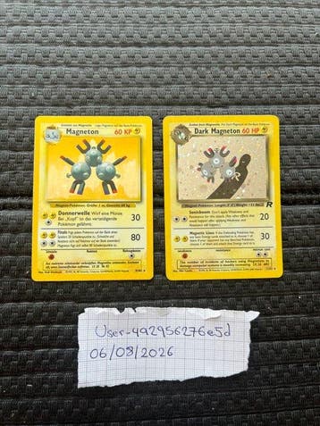 Pokémon - 2 Card - Magneton, Dark Magneton Dark Magneton, Nieuw