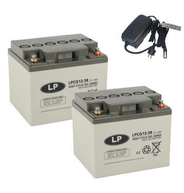 Landport (LP) 2x LPCG12-38 accus 12 volt 38 ah + IMPULS II, Ophalen of Verzenden, Nieuw