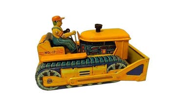 Zeldzame Vintage Line Mar Toys Japan Bulldozer No.17 - 1950s, Antiek en Kunst