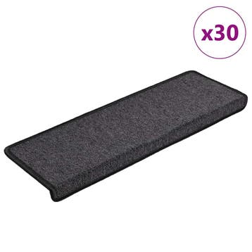 vidaXL Trapmatten 30 st 65x21x4 cm Antraciet Rechthoekige, Verzenden, Nieuw