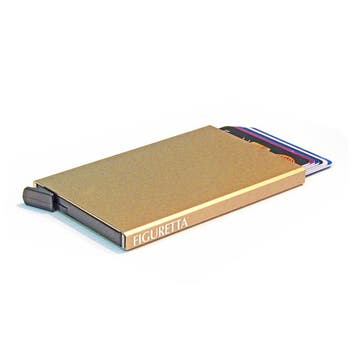 Figuretta Aluminium Hardcase RFID Cardprotector Lichtgoud, Verzenden, Nieuw, Overige kleuren, Overige merken