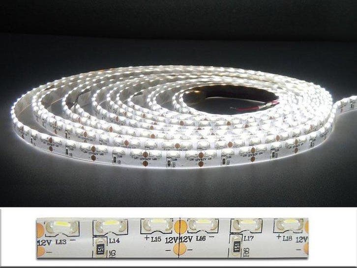 5Meter LEDstrip sideview  600x335smd -IP65 Cool-wit, Huis en Inrichting, Lampen | Losse lampen, Verzenden