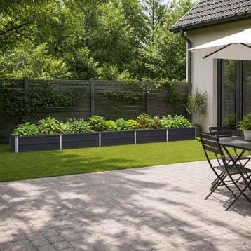 vidaXL Verhoogd Tuinbed Antracietkleurig 400 x 40 x 24 cm, Minder dan 30 cm, Verzenden, Minder dan 60 cm, Nieuw