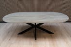 Plat Ovale Tafel van Mediterraneo Kwartsiet  220x100, Ophalen, Overige materialen, Nieuw, Vijf personen of meer