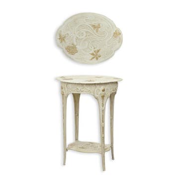 A CAST IRON ART NOUVEAU FLOWER TABLE - WHITE (PACKED), Verzenden, Nieuw