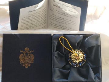 Fabergé ei - Ei - Faberge style - Verguld, Metaal