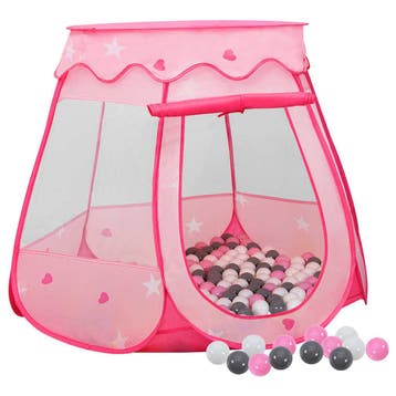 vidaXL Kinderspeeltent met 250 ballen 102x102x82 cm roze, Kinderen en Baby's, Verzenden, Nieuw