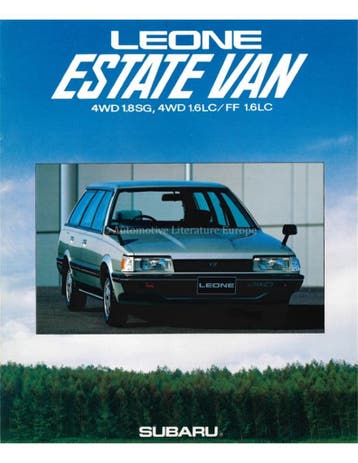 1986 SUBARU LEONE ESTATE VAN BROCHURE JAPANS, Nieuw, Author