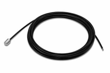 Zwarte staalkabel 1,2 mm x 5 m met eindstop – nylon mantel, Verzenden, Nieuw