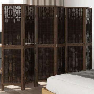 vidaXL Kamerscherm met 6 panelen massief paulowniahout, Verzenden, Nieuw