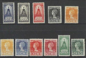 Nederland 1923 - Koning Wilhelmina 25 jarig, Gestempeld