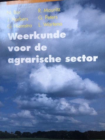 Weerkunde agrarische sector - Harbers 9789040101427, Verzenden, Gelezen, Harbers