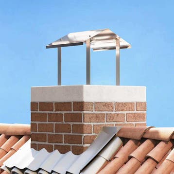 vidaXL Rookkap Zilver 40 x 40 x 37,5 cm Roestvrij staal, Huis en Inrichting, Verzenden, Nieuw