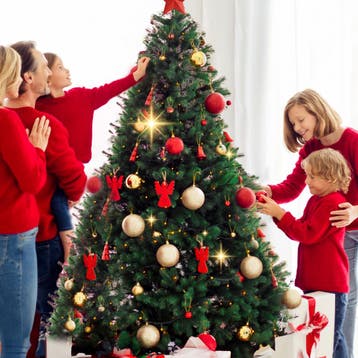 Kunstkerstboom met spuitgegoten metalen standaard, Verzenden, Nieuw